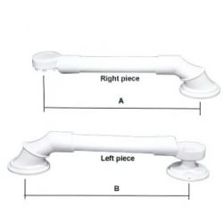 SGP0002 2 Pcs Design Plastic Grab Bar, 1-1/4" OD
